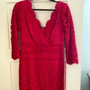Tadashi Shoji Red Lace Dress